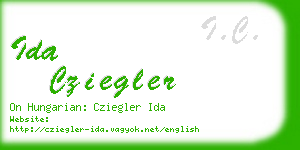 ida cziegler business card